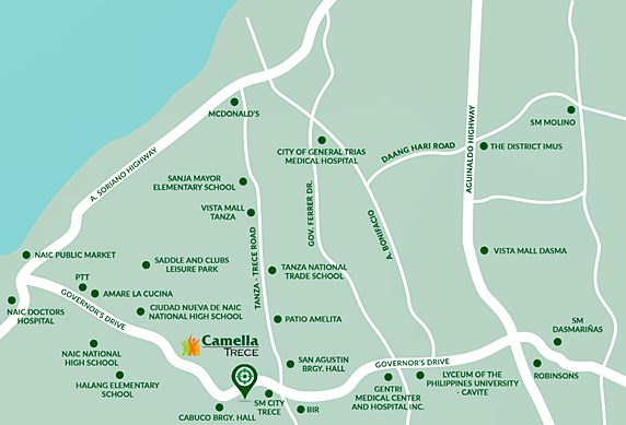 Camella Trece Martires Location and Amenities
